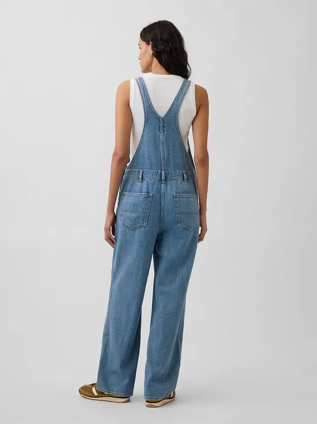 Ultrweiche Denim-Latzhose im Relaxed-Schnitt