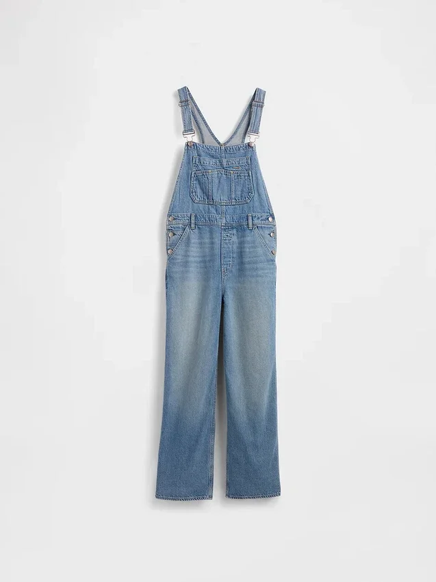 Ultrweiche Denim-Latzhose im Relaxed-Schnitt