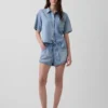 Ultrweiche Denim-Shorts „Easy Dolphin“ mit mittlerer Leibhöhe