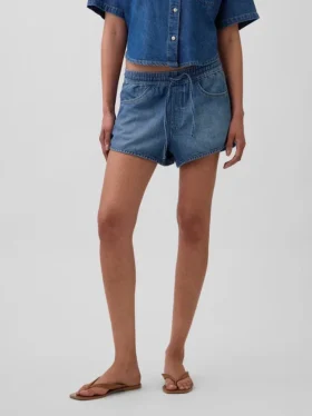 Ultrweiche Denim-Shorts „Easy Dolphin“ mit mittlerer Leibhöhe