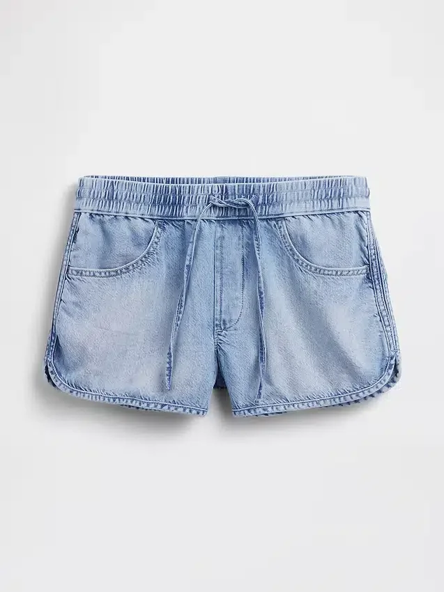 Ultrweiche Denim-Shorts „Easy Dolphin“ mit mittlerer Leibhöhe