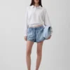 Ultrweiche Denim-Shorts „Easy Dolphin“ mit mittlerer Leibhöhe