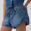 Ultrweiche Denim-Shorts „Easy Dolphin“ mit mittlerer Leibhöhe