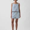 Ultrweiche Denim-Shorts mit Streifenmuster