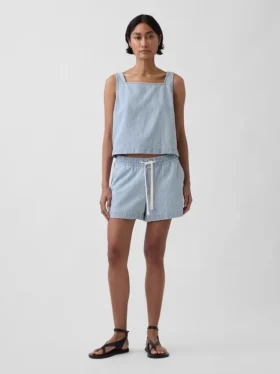 Ultrweiche Denim-Shorts mit Streifenmuster