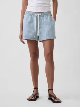 Ultrweiche Denim-Shorts mit Streifenmuster
