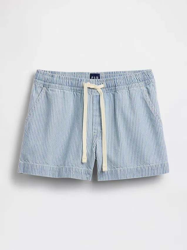 Ultrweiche Denim-Shorts mit Streifenmuster