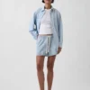 Ultrweiche Denim-Shorts mit Streifenmuster