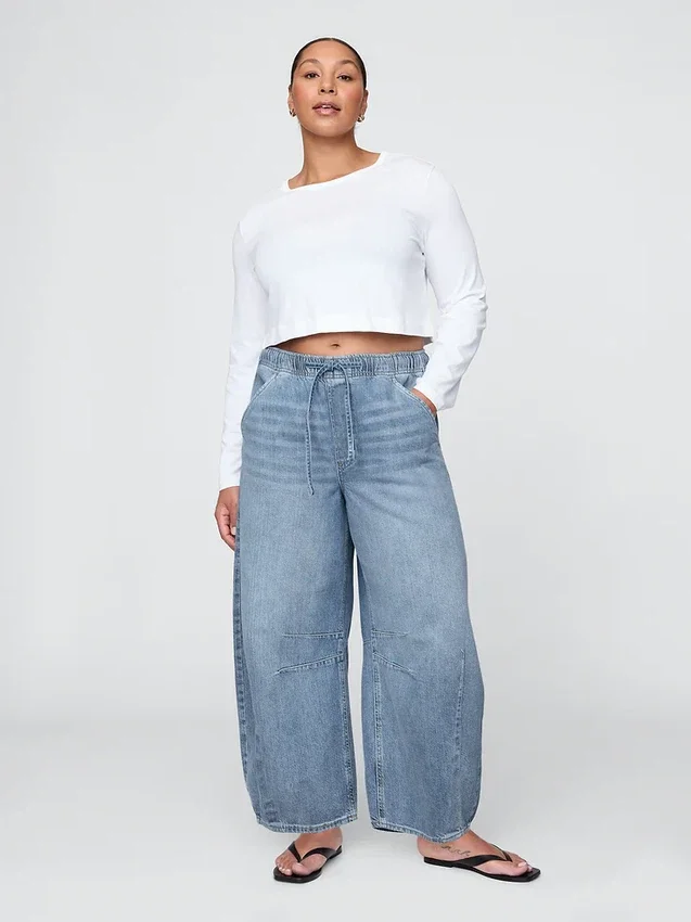 Ultrweiche „Easy Horseshoe“-Jeans mit mittlerer Leibhöhe