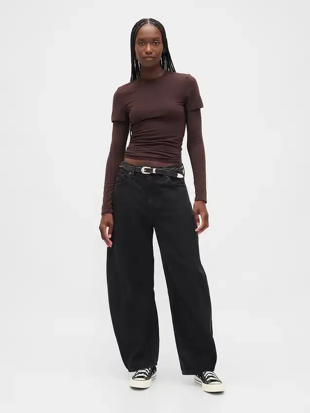 Ultrweiche Horseshoe-Jeans mit hoher Leibhöhe