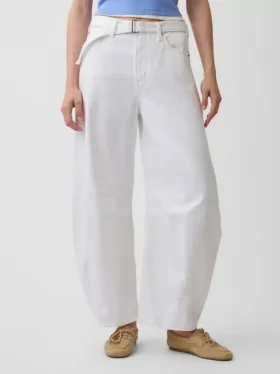 Ultrweiche Horseshoe-Jeans mit hoher Leibhöhe und Gürtel