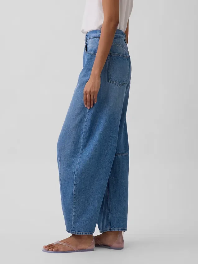 Ultrweiche Horseshoe-Jeans mit hoher Leibhöhe und Gürtel