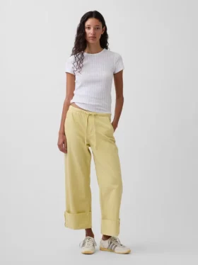 Ultrweiche, locker sitzende „90er“-Crop-Jeans mit niedriger Leibhöhe