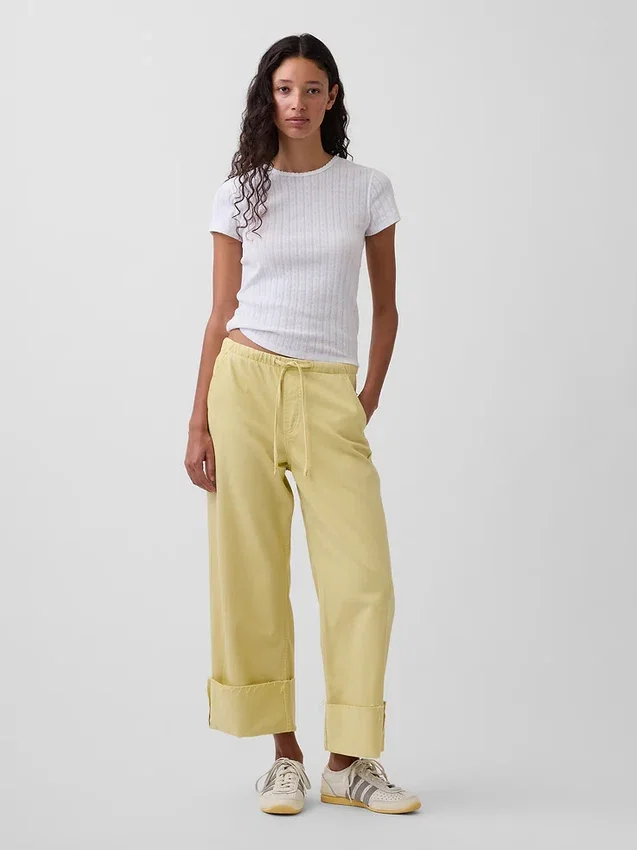 Ultrweiche, locker sitzende „90er“-Crop-Jeans mit niedriger Leibhöhe