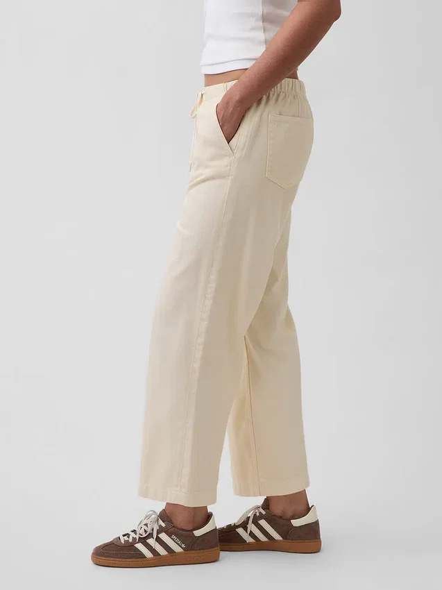 Ultrweiche, locker sitzende „90er“-Crop-Jeans mit niedriger Leibhöhe