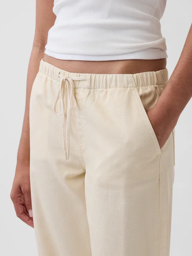 Ultrweiche, locker sitzende „90er“-Crop-Jeans mit niedriger Leibhöhe