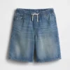 Ultrweiche, locker sitzende „90er“-Jeans-Shorts für Kinder
