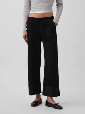 Ultrweiche, locker sitzende Crop-Jeans im 90er-Jahre-Stil mit niedriger Leibhöhe