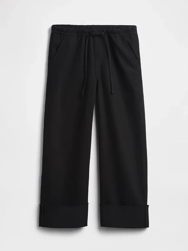 Ultrweiche, locker sitzende Crop-Jeans im 90er-Jahre-Stil mit niedriger Leibhöhe
