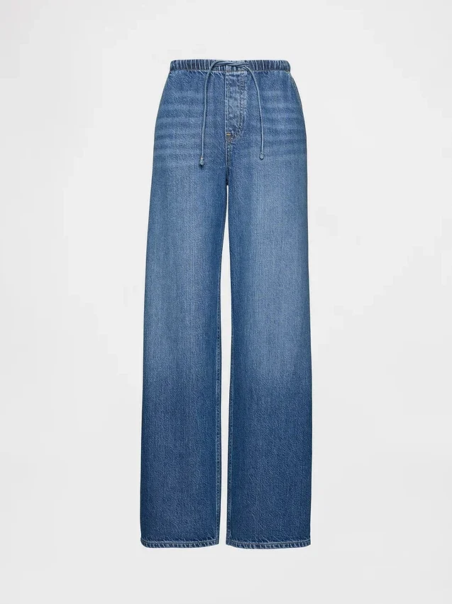Ultrweiche, locker sitzende Jeans im 90er-Jahre-Stil mit niedriger Leibhöhe