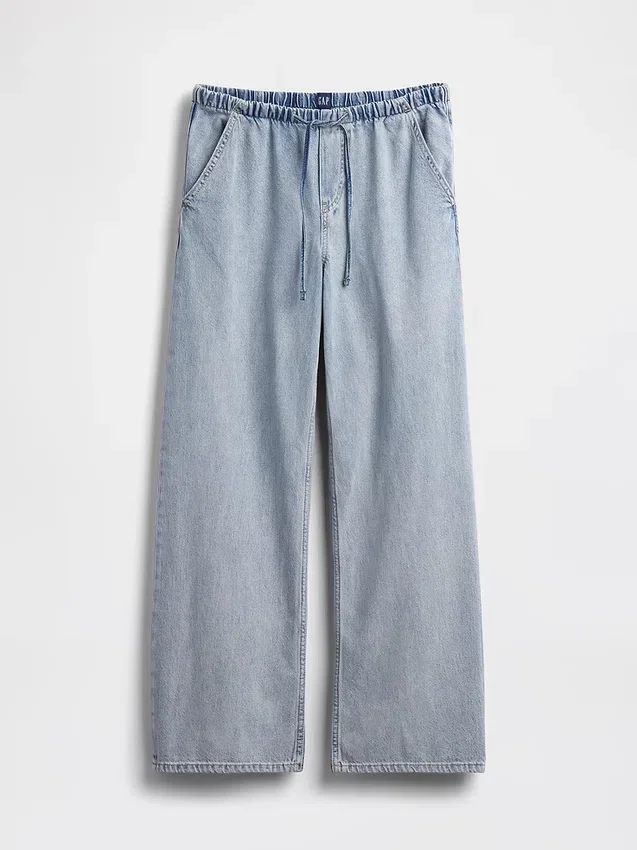 Ultrweiche, locker sitzende Jeans im 90er-Jahre-Stil mit niedriger Leibhöhe