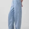 Ultrweiche, locker sitzende Streifen-Jeans im 90er-Jahre-Stil mit niedriger Leibhöhe