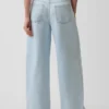 Ultrweiche, plissierte Baggy-Jeans mit mittlerer Leibhöhe