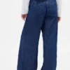 Ultrweiche, plissierte Baggy-Jeans mit mittlerer Leibhöhe