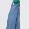 Ultrweiche, plissierte Easy-Baggy-Jeans mit mittlerer Leibhöhe