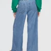 Ultrweiche, plissierte Easy-Baggy-Jeans mit mittlerer Leibhöhe