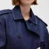 Ultrweiche, verkürzte Trenchjacke aus Denim