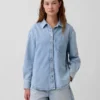 Ultrweiches Oversize-Jeanshemd