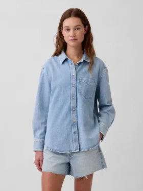 Ultrweiches Oversize-Jeanshemd