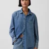 Ultrweiches Oversize-Jeanshemd