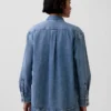 Ultrweiches Oversize-Jeanshemd