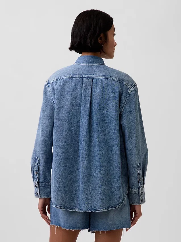 Ultrweiches Oversize-Jeanshemd