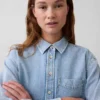 Ultrweiches Oversize-Jeanshemd