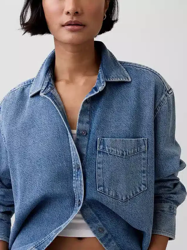 Ultrweiches Oversize-Jeanshemd
