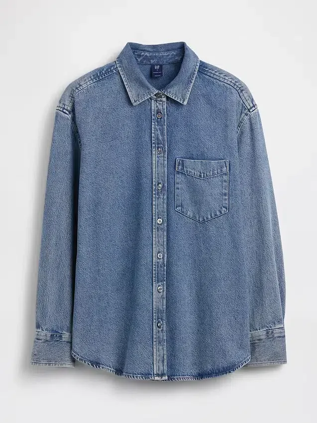 Ultrweiches Oversize-Jeanshemd