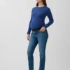 Umstandsjeans mit durchgehendem Einsatz in schmaler Passform