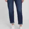Umstandsjeans mit durchgehendem Einsatz in schmaler Passform