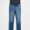Umstandsjeans mit durchgehendem Einsatz in schmaler Passform