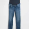 Umstandsjeans mit durchgehendem Einsatz in schmaler Passform