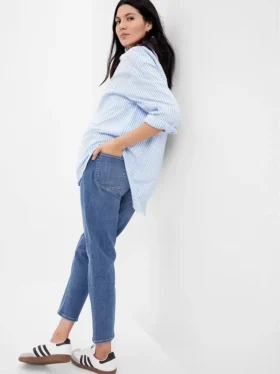 Umstandsjeans mit Seiteneinsatz im Cheeky-Straight-Schnitt