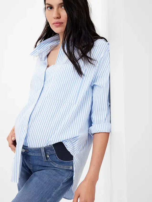 Umstandsjeans mit Seiteneinsatz im Cheeky-Straight-Schnitt