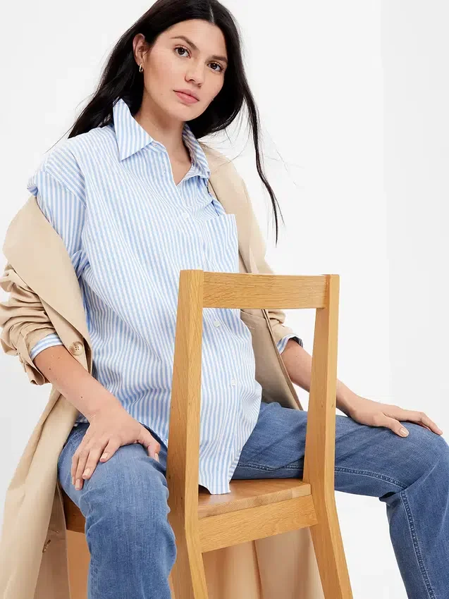 Umstandsjeans mit Seiteneinsatz im Cheeky-Straight-Schnitt