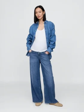 Umstandsjeans „Ultrasoft“ mit durchgehendem Einsatz, lockere Passform