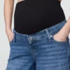 Umstandsjeans „Ultrasoft“ mit durchgehendem Einsatz, lockere Passform