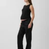 Umstandsmode-Hose aus Twill mit Unterbauch-Design