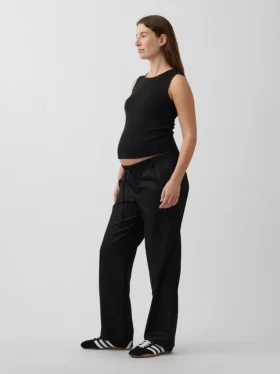 Umstandsmode-Hose aus Twill mit Unterbauch-Design